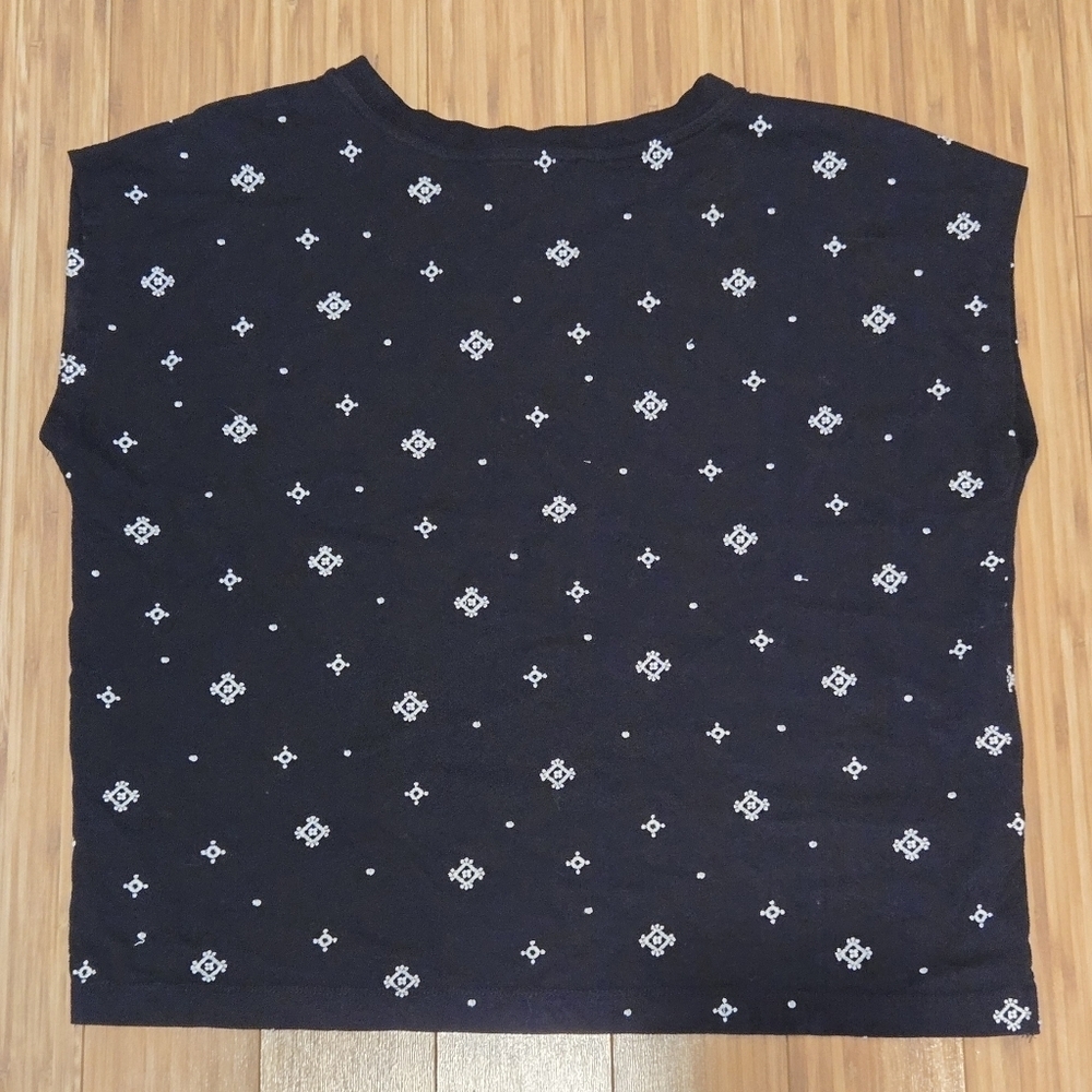 Loft Black and White Patterned Top - Picture 5 of 7